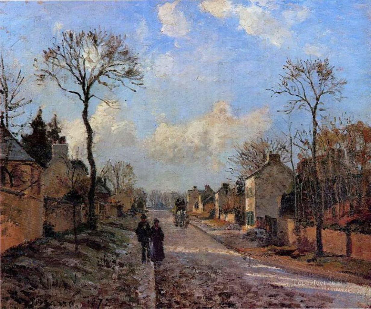 ルーブシエンヌの道 1872年 カミーユ・ピサロ油絵